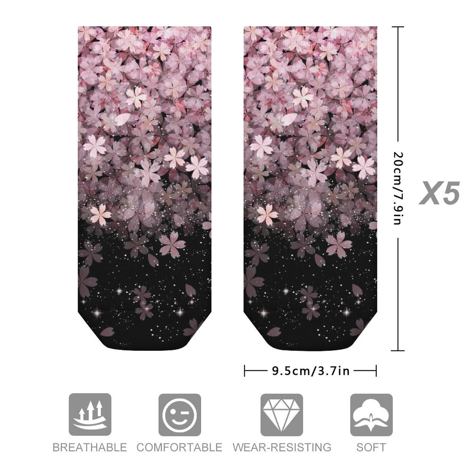 Amazon.co.jp: ソックス 靴下 さくら 桜柄 メンズ レディース