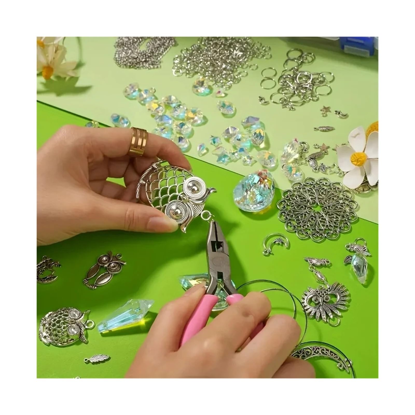 420-teiliger Kristall-Regenbogen-Maker – Sonnenfänger-DIY-Set for Erwachsene for Hochzeiten mit Glasperlen und Werkzeug Für Heimwerker