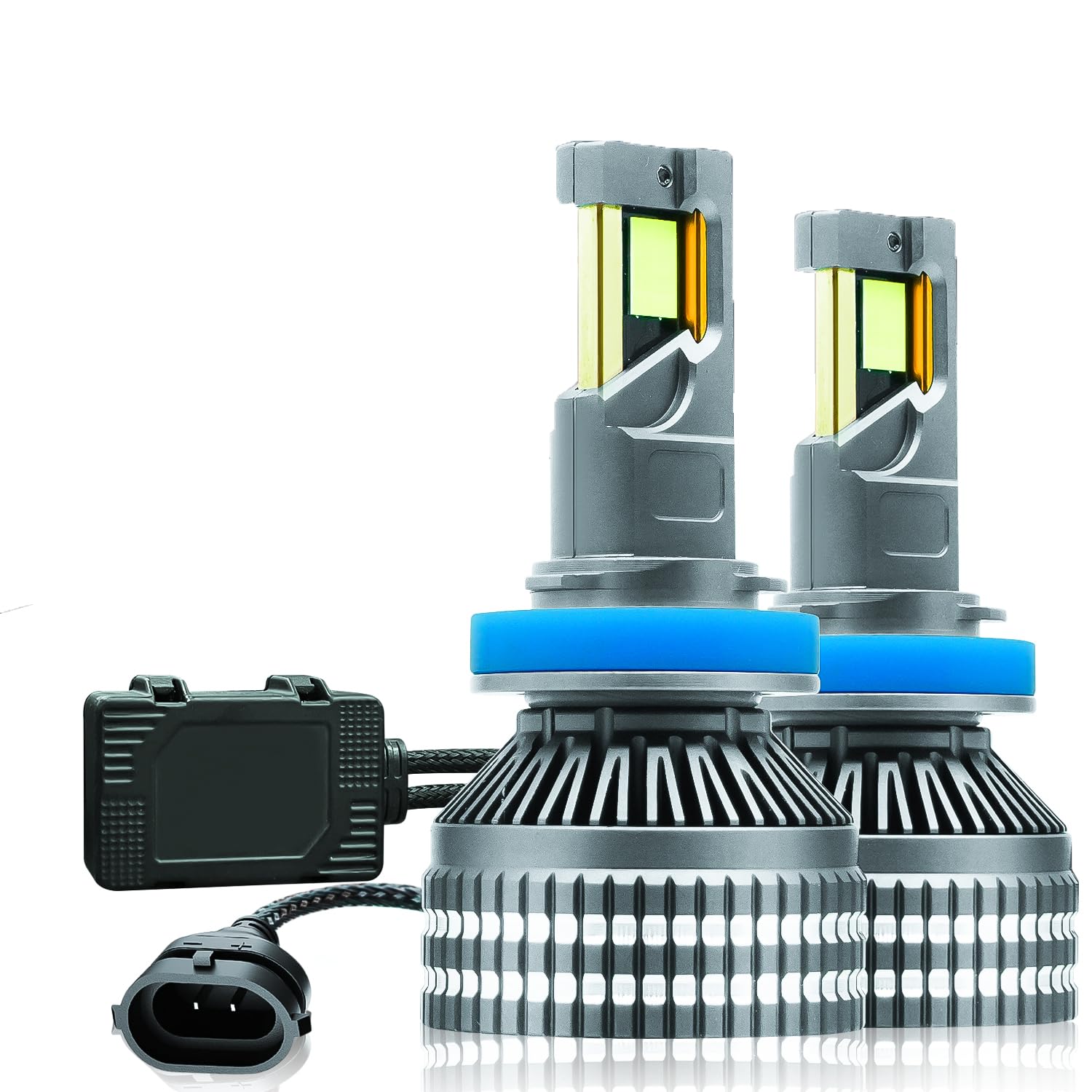 Carzex® Crystal Eye LED Headlight Bulbs H8/H9/H11/H16 | 300W 20000LM 6500K Cool White | High Power Car LED Fog Light Conversion Kit | IP67 Waterproof | Plug & Play | 1 Year Warranty | 2 PCS-image-32