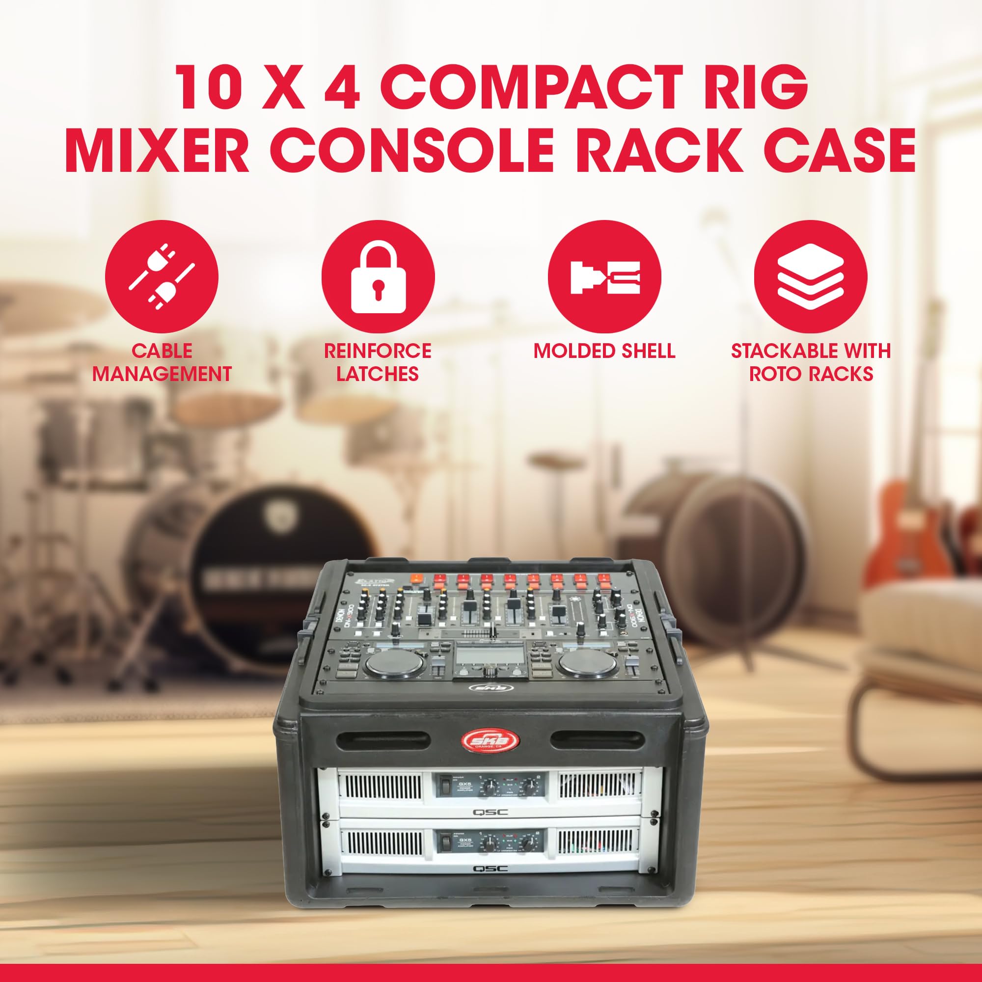 Amazon.com: SKB Roto Rack/Mixer Console, 10U Slanted Rackmount on