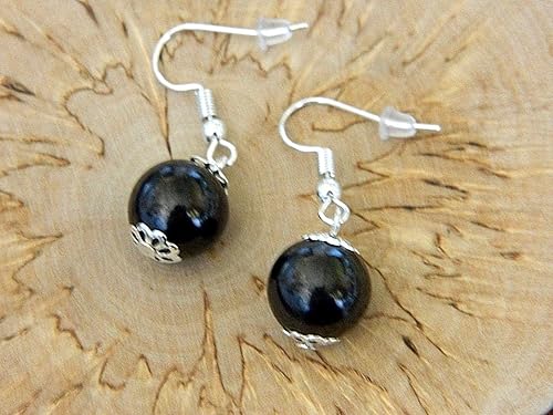 Miniatura 4 de ARETES SHUNGITE 0.472 in perlas