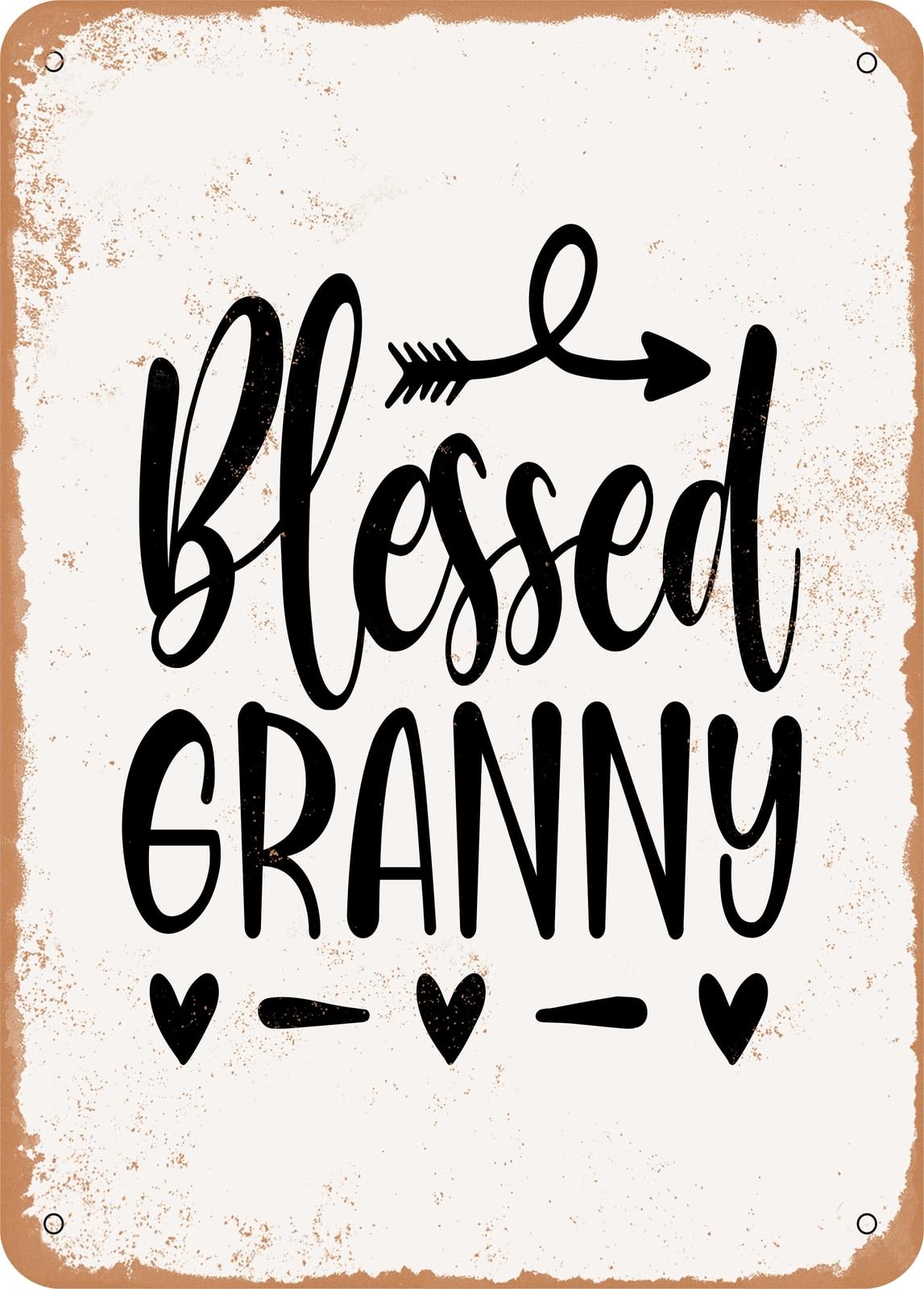 Metal Sign - Blessed Granny - Vintage Rusty Look home decor
