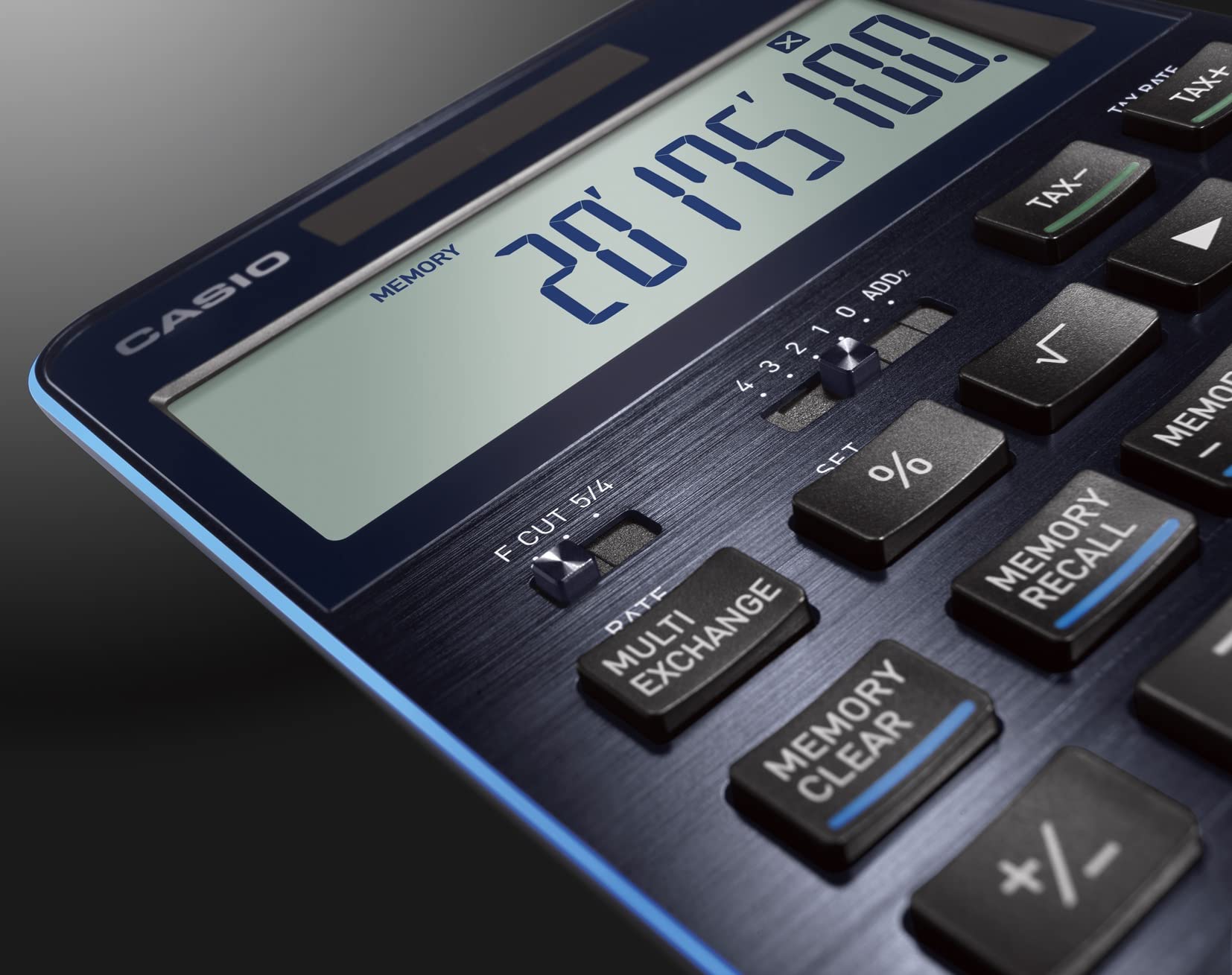 Amazon.co.jp: カシオ プレミアム電卓 12桁 ネイビー S100BU : 文房具  