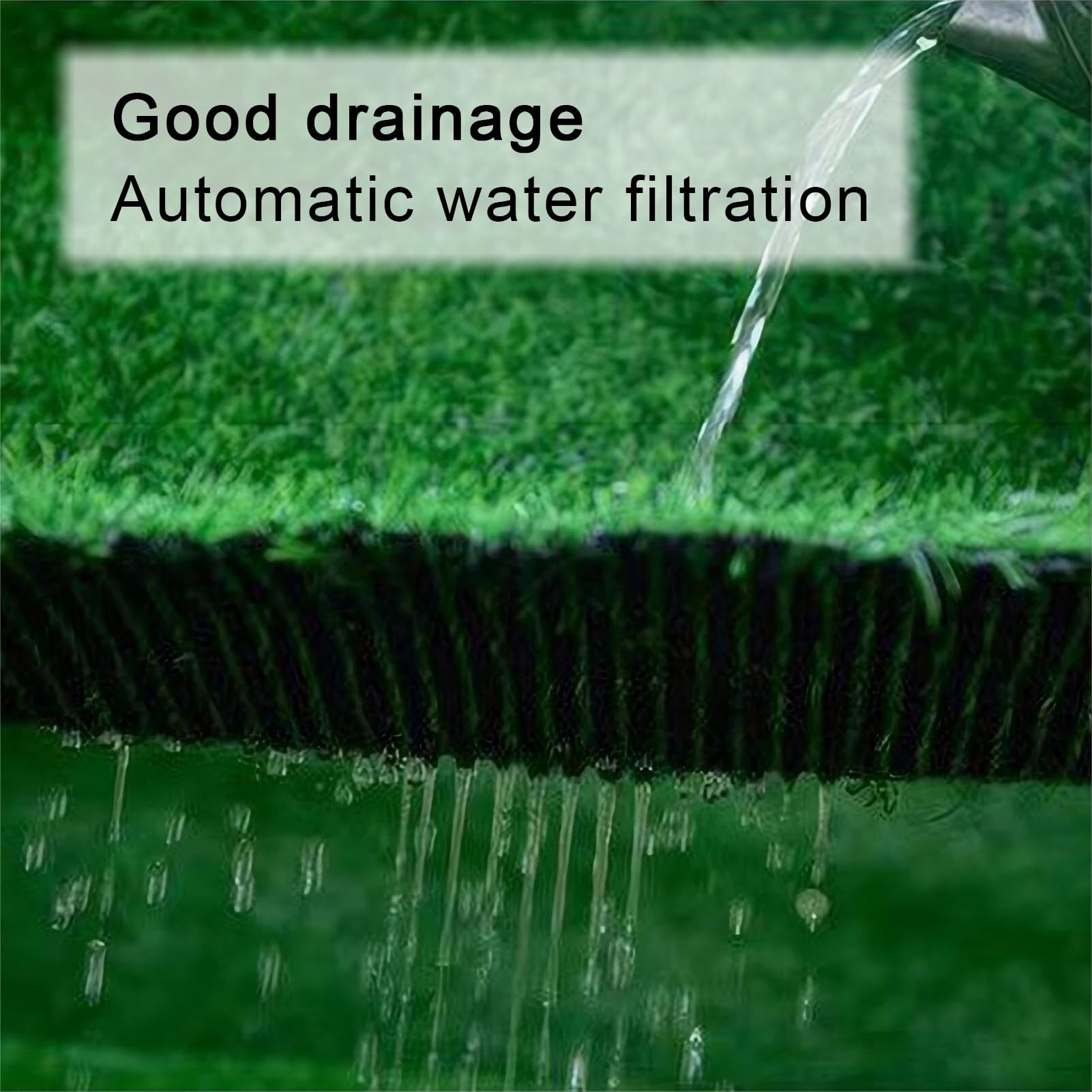 Amazon.co.jp: 白厚人工芝芝、試合用人工芝マット、排水穴付カラー人工