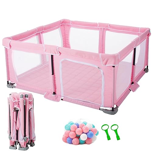 Miniatura 10 de Corralito plegable para bebés, corralitos para bebés y niños pequeños, área de juegos de seguridad para interiores y exteriores, patio de juegos