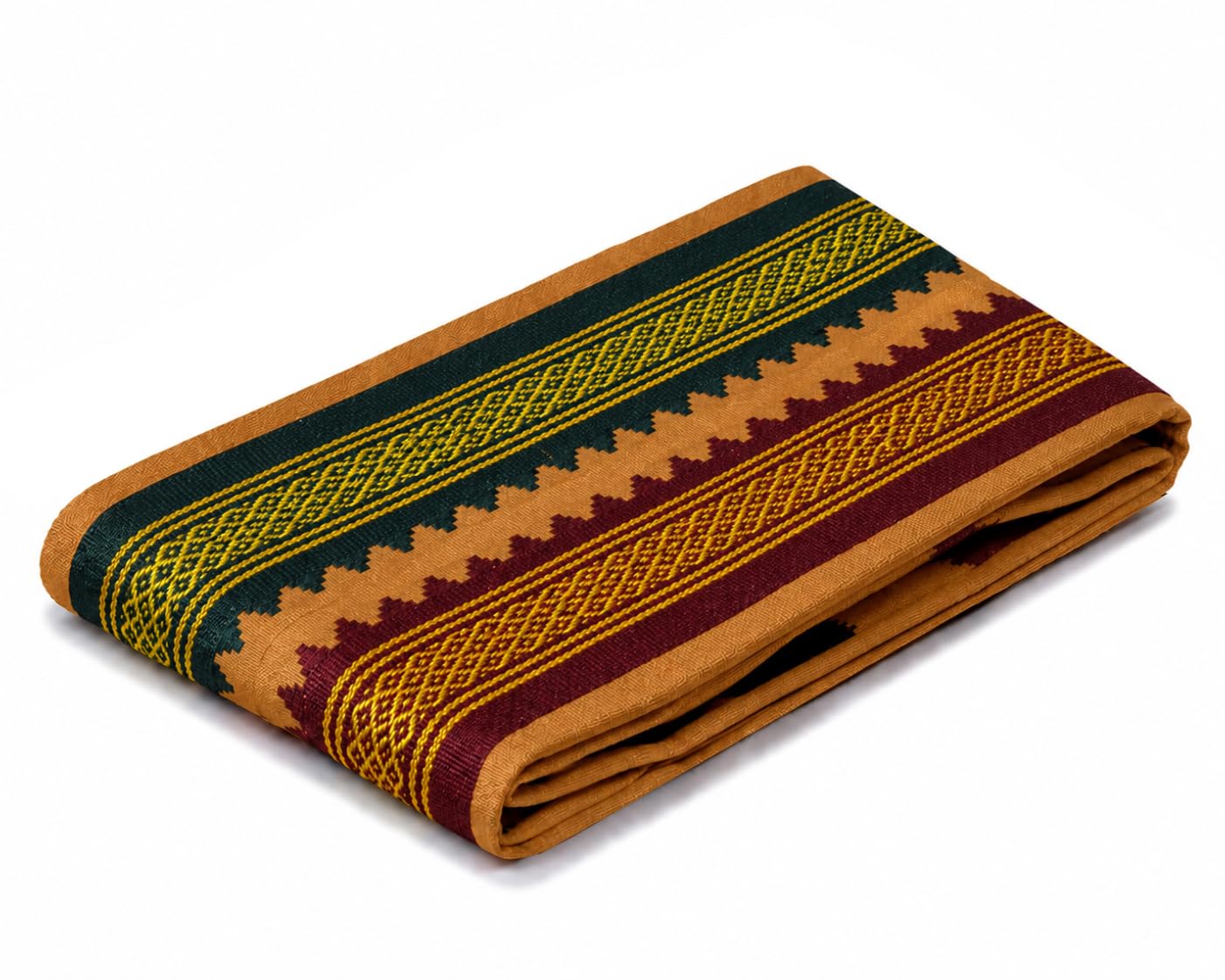 TUNI MANI Men's Cotton Thalapathy Angavastram (Towel) | Traditional South Indian Angavastram/Scarf for Men | Size: 30 x 67 Inches (1, Khaki)-image-32