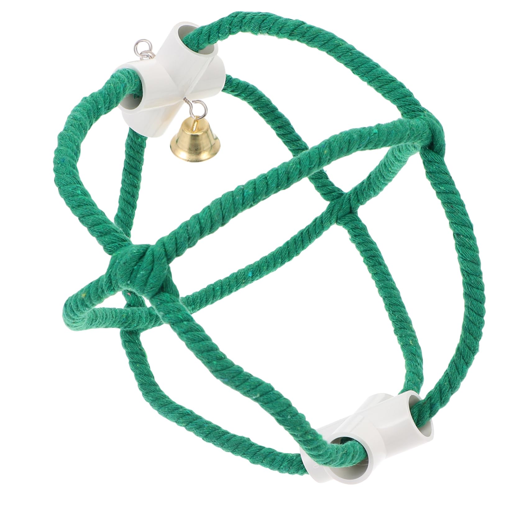 ibasenice Pet Bird Swing for Parrots Cotton Rope Chewing Swing with Bell Promotes Healthy Feet Muscle Stimulation for Bird Playgrounds Relief