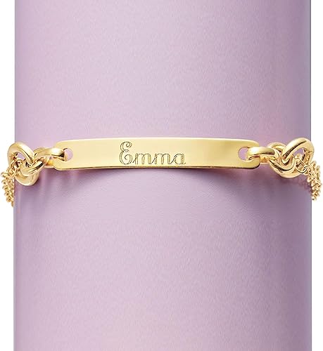 Vista 3 de Ross-Simons Italian 14kt Yellow Gold Personalized Id Bracelet
