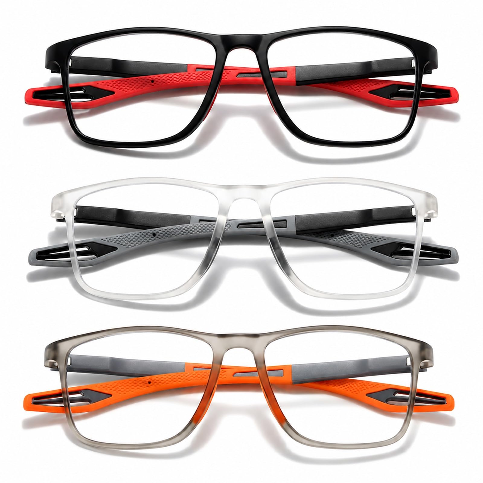 Generisch 3er-Pack Selbsttönende Gleitsicht Lesebrille Damen Herren, Progressive Multifokus Blaulichtfilter Computerbrille, TR90 Rahmen mit Federscharnier
