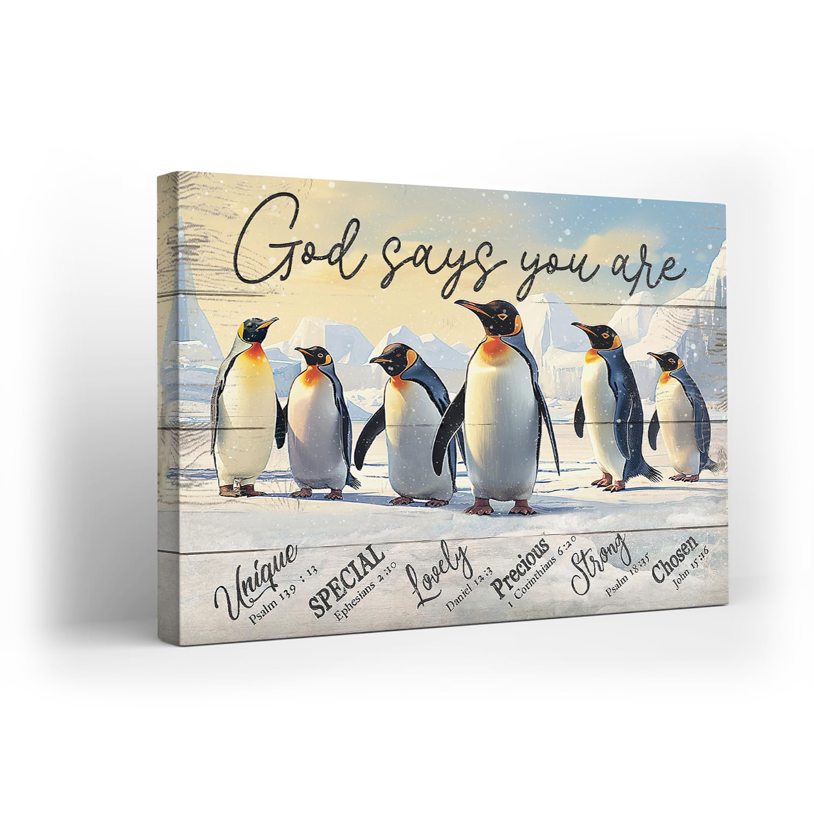 Amazon.com: Kuphsod Christian Penguin Canvas Wall Art Religious
