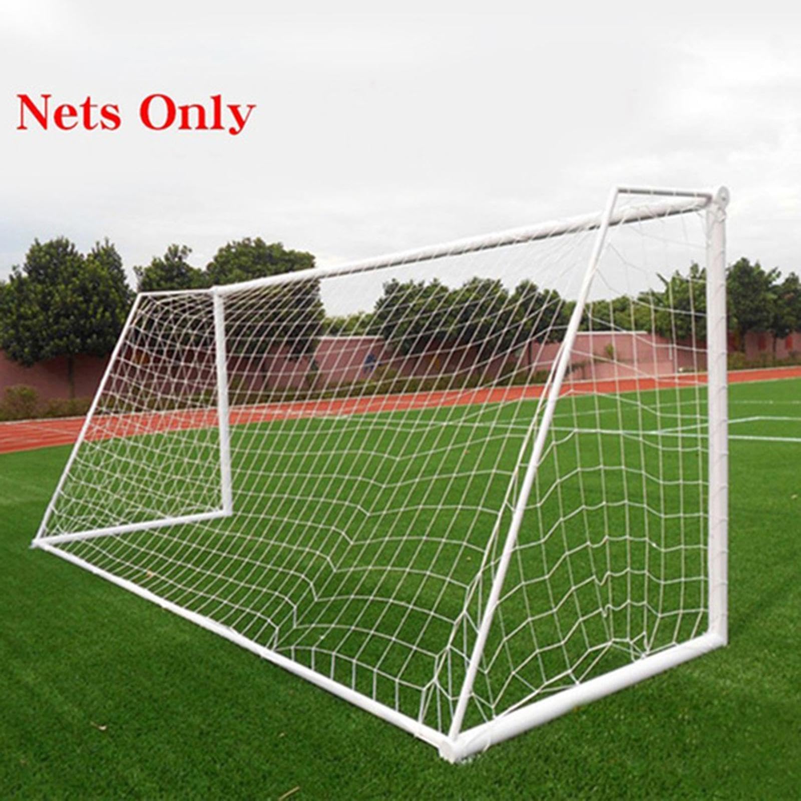 Qianly Red de Fútbol, ​​Red de Fútbol, ​​Red de Portería de Fútbol Blanca de Repuesto para Partido, Campo de Fútbol, ​​Competición Niños Adultos