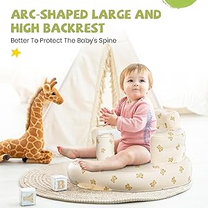 Momsnug Baby Beach ChairInflatable Baby Seat for Babies 3 Months and Up,Summer Bumbo Seat for Learning to Sit, Feeding, Camping