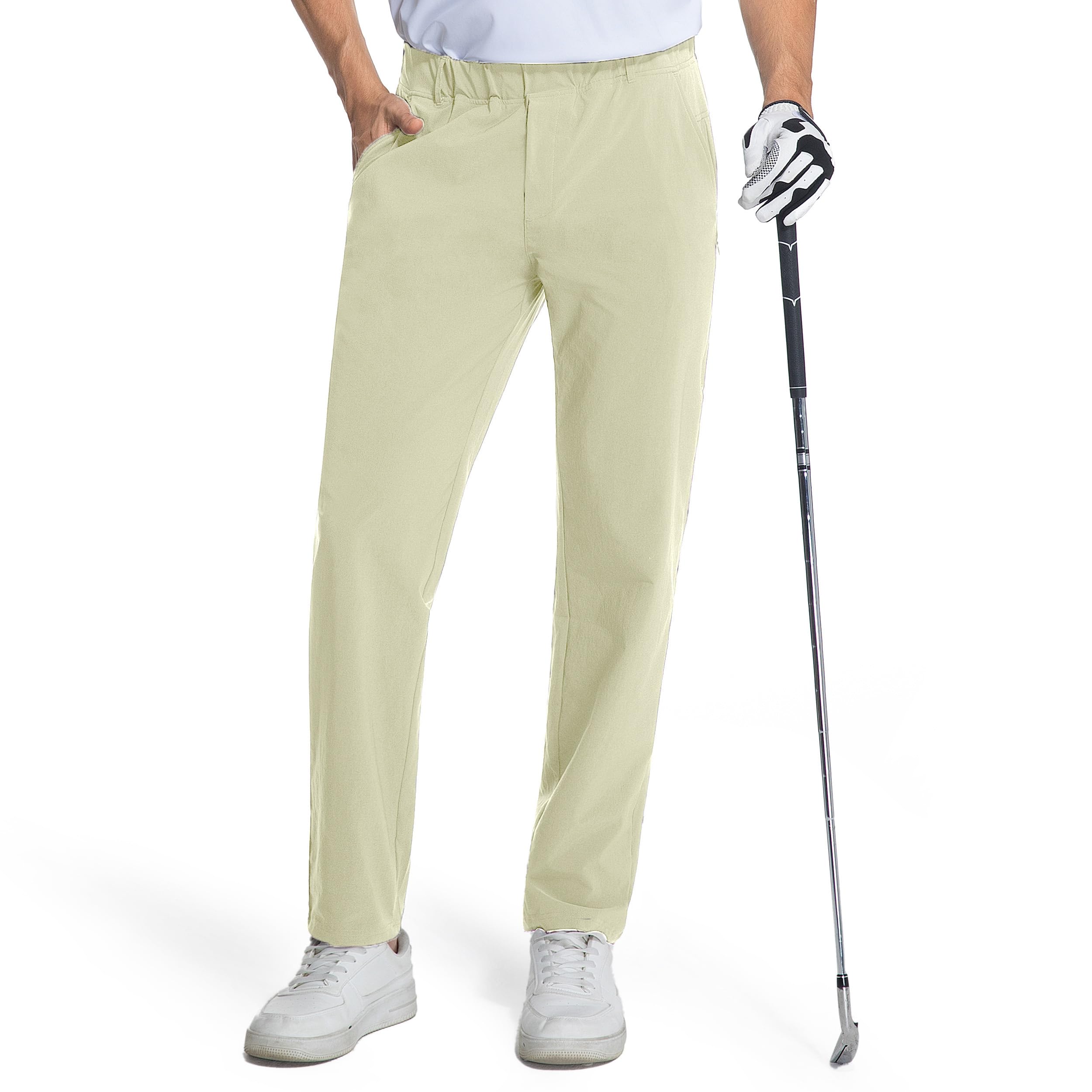 Mens Golf Pants Stretch Work Dress Pants with 5 Pockets 30 32 Slacks for Men Quick Dry Joggers