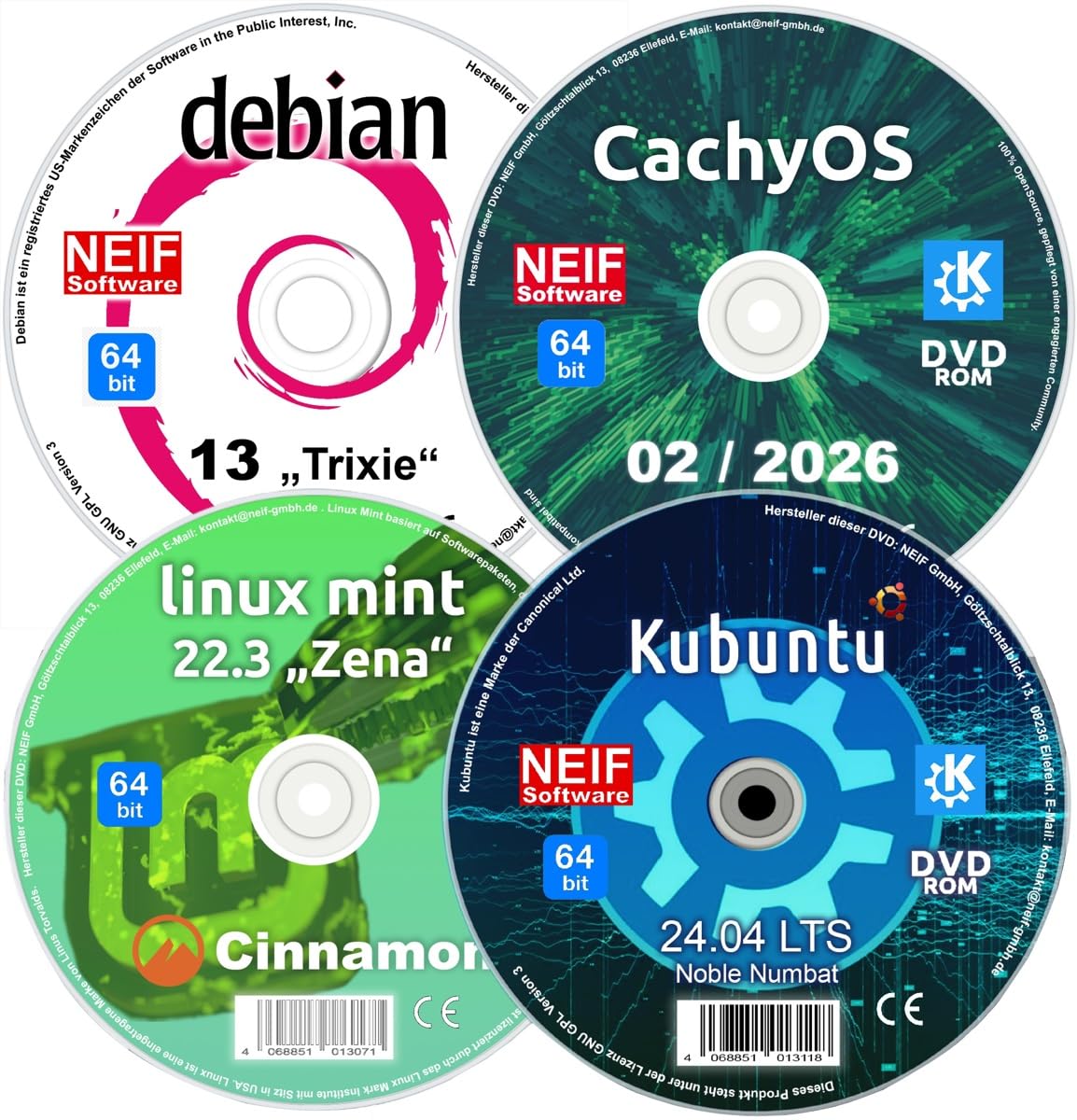 NEIF Software Best of Linux Edition Winter 2026 (64 Bit) auf DVD