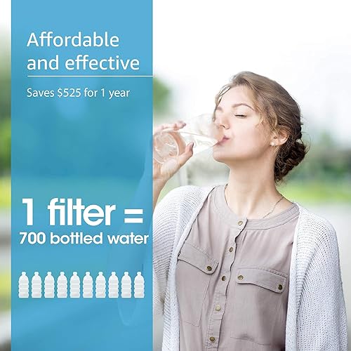 Miniatura 6 de AQUA CREST Filtro de agua para grifo, repuesto para filtro Brita, sistema de filtración de agua del grifo Brita Faucet 36311, FR-200, FF-100, blanco