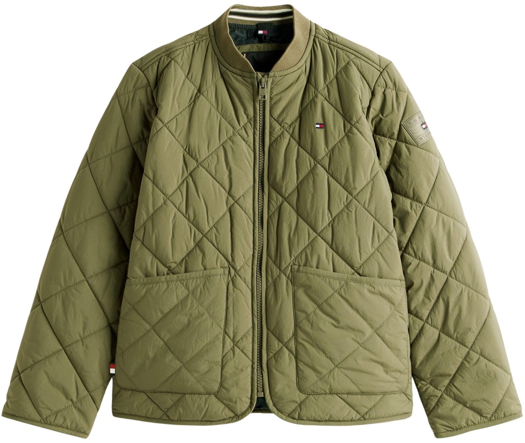 Tommy Hilfiger Pikowana lekka kurtka chłopięca KB0KB10214, zielona (Battle Green), 14 lat