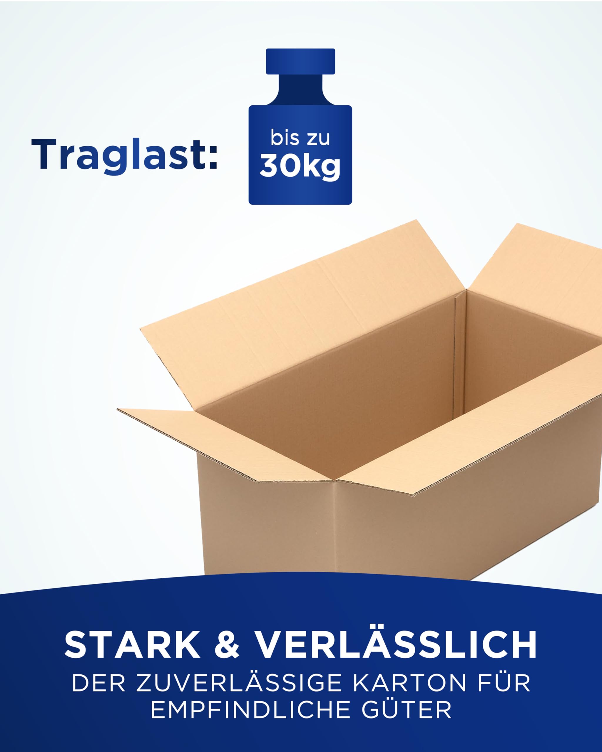 KK Verpackungen Versandkartons 800 x 400 x 400 mm Braun 2-wellig (Innenmaß 786 x 383 x 374 mm) | 10 Stück, Faltkartons Kartons für Versand als DHL Paket Hermes Paketklasse L DPD GLS Paketklasse XL