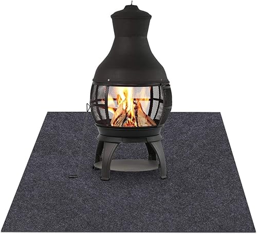 Miniatura 4 de Tapete para fogata tapete para parrilla de gas, retardante, resistente al calor, tapete de brasa, tapete eléctrico para ahumar, debajo de la estufa,