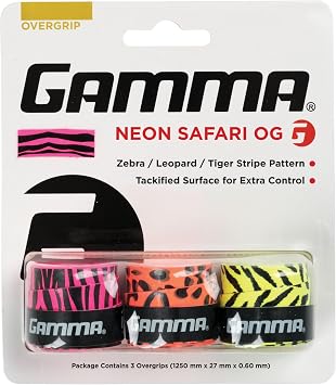 GAMMA Sports Neon Tennis Overgrips - High Performance and Moisture Wicking, Also for Pickleball, Padel, Racquet Sports OG Dri, Safari, or Tac