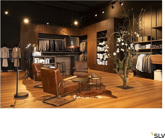 SLV SLV staand armatuur FENDA BOW BASIS E27 / binnenverlichting, studiolamp, woonkamerlamp, deco-armatuur, leeslamp / E27 25 W zwart photo 2