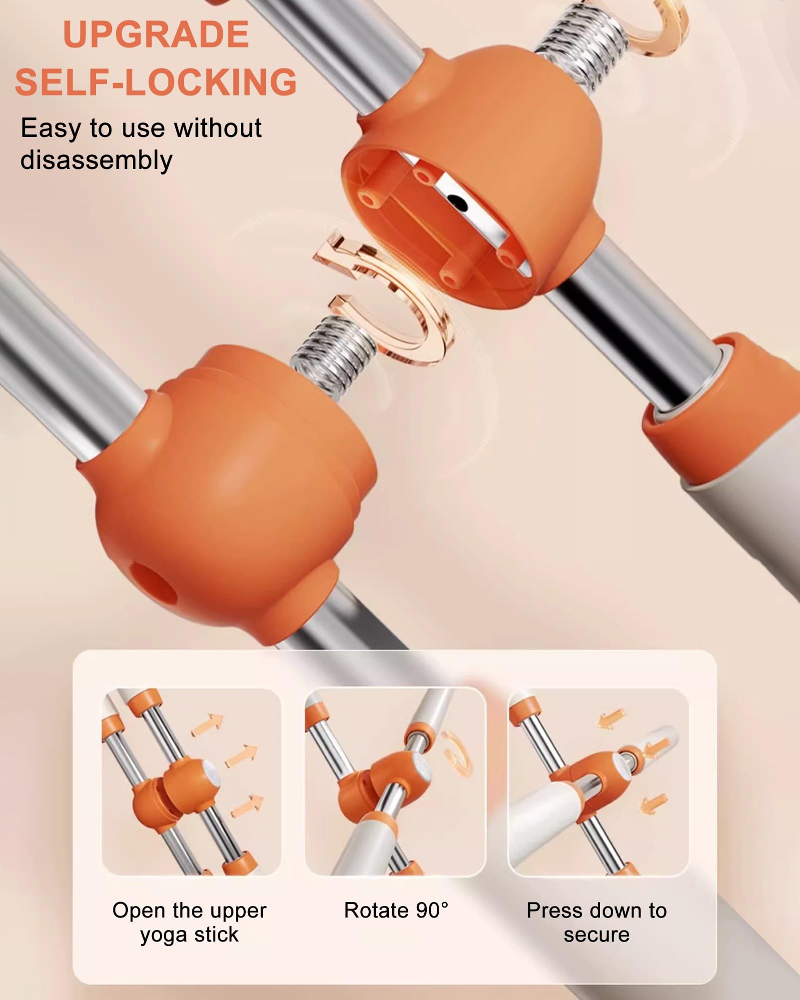 Upgraded Yoga Stange Kreuz Rücken Haltungskorrektur, Yoga Stick Gegen Buckel Haltungstrainer Stab Bodybuilding Sculpt Einstellbare Länge für Erwachsene & Kinder