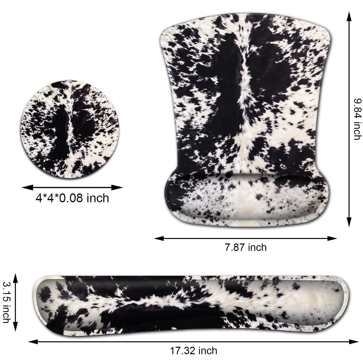 Tappetino per mouse ergonomico con supporto per il polso e poggiapolsi in memory foam, tappetino per mouse in gel con base antiscivolo in PU, poggiapolsi per tastiera per casa, ufficio, tappetino per