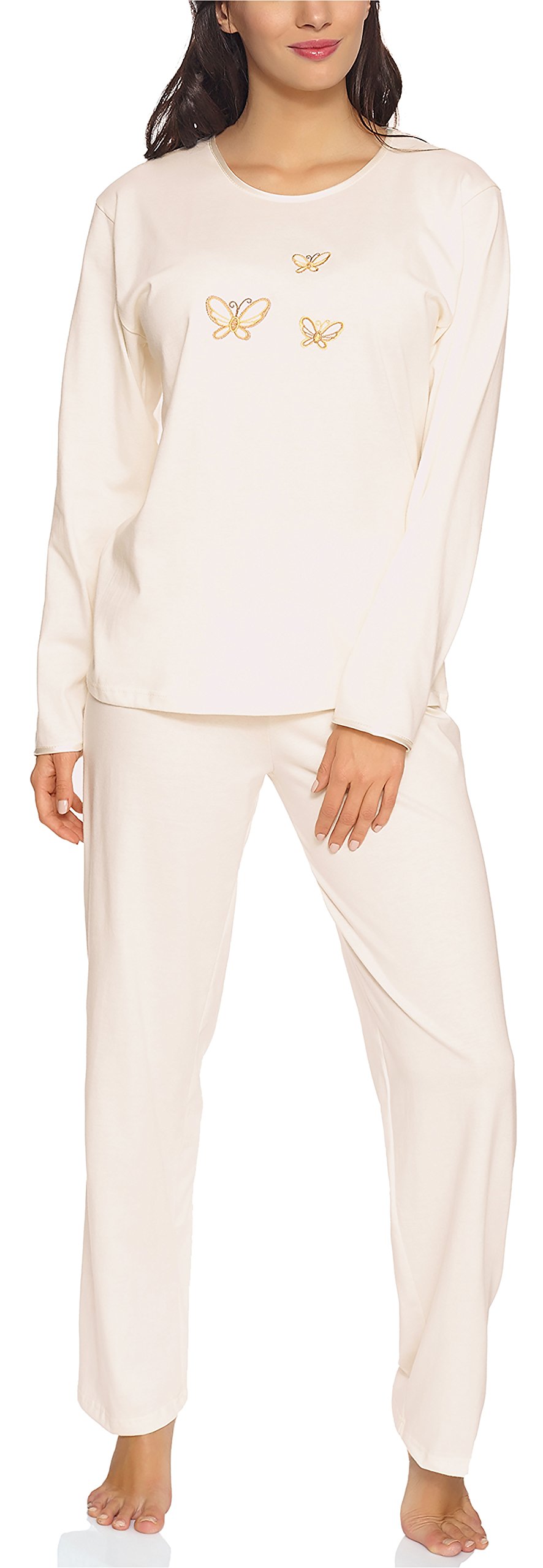 Merry Style Pijamas Conjunto Camisetas y Pantalones Ropa de Cama Manga Larga Mujer 91LW1