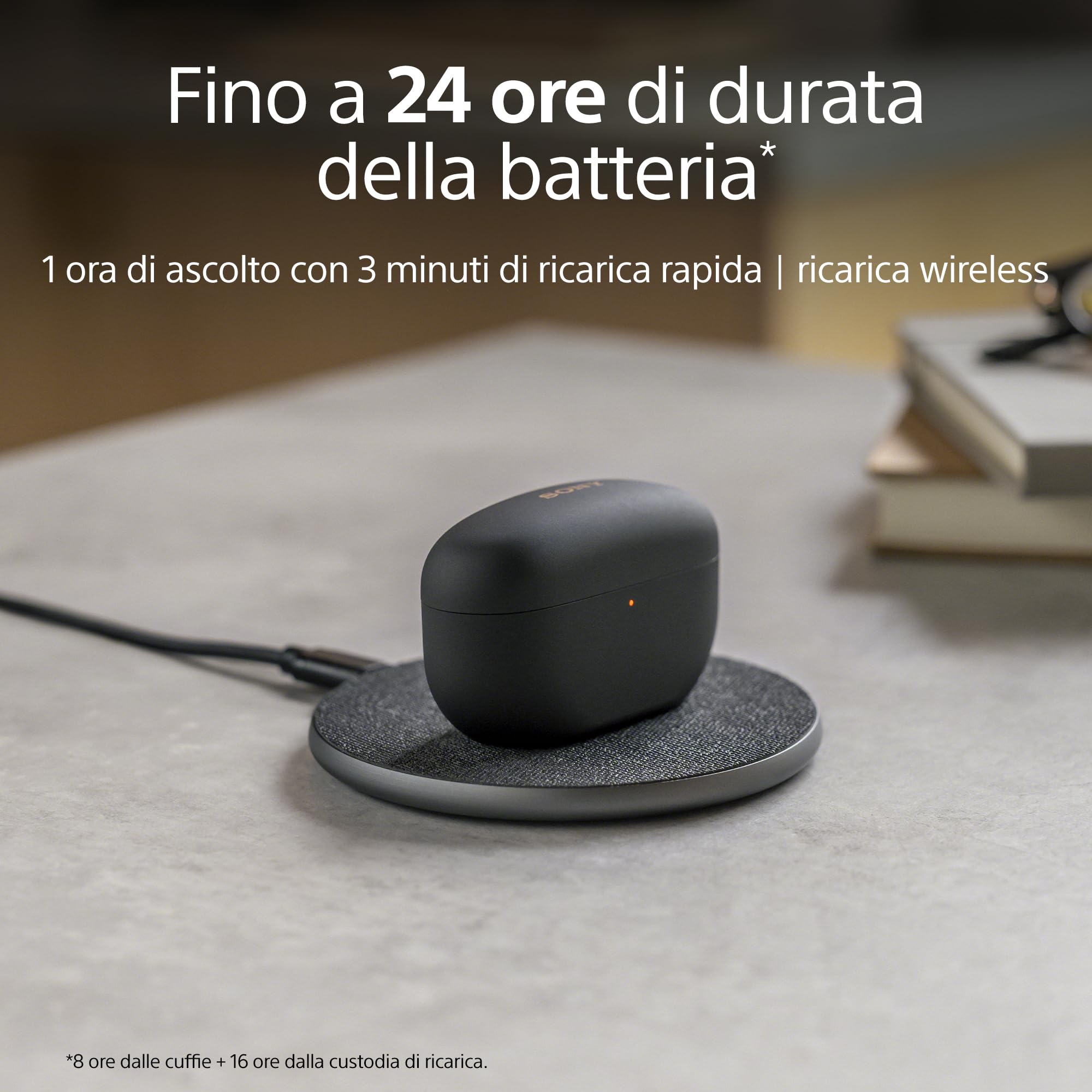 Sony WF-1000XM5 Cuffie Wireless con Noise Cancelling, Bluetooth, Cuffie In-Ear con Microfono, Fino a 24 ore di durata della batteria e Ricarica Rapida, IPX4, Funziona con iOS e Android -Nero