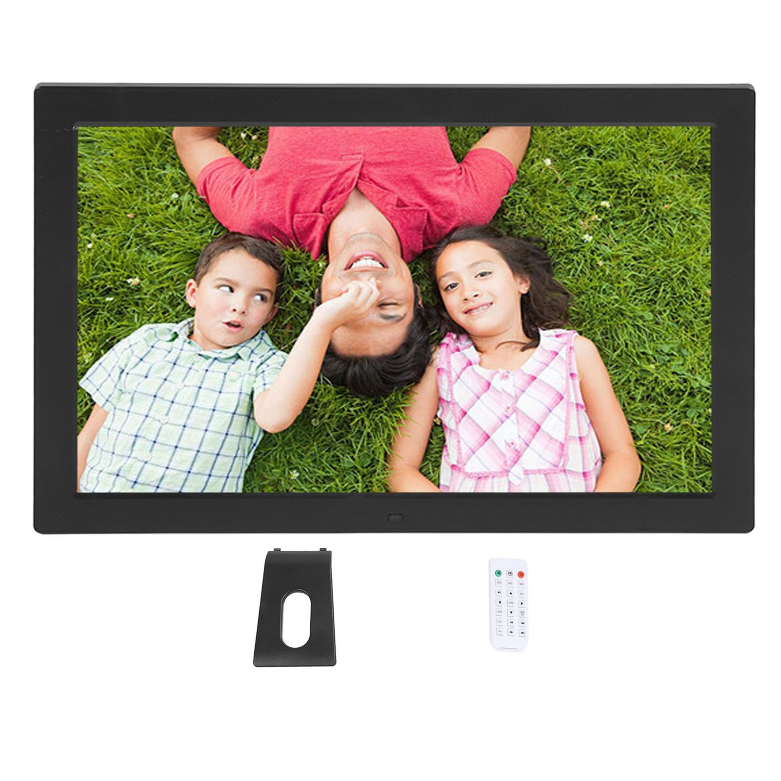 Cadre Photo Numérique HD 17 Pouces, Double Wi-FI 32 Go, Partage D'applications/e-mails, Capteur de Mouvement, Montage Mural, Stockageillimité (Prise UE)