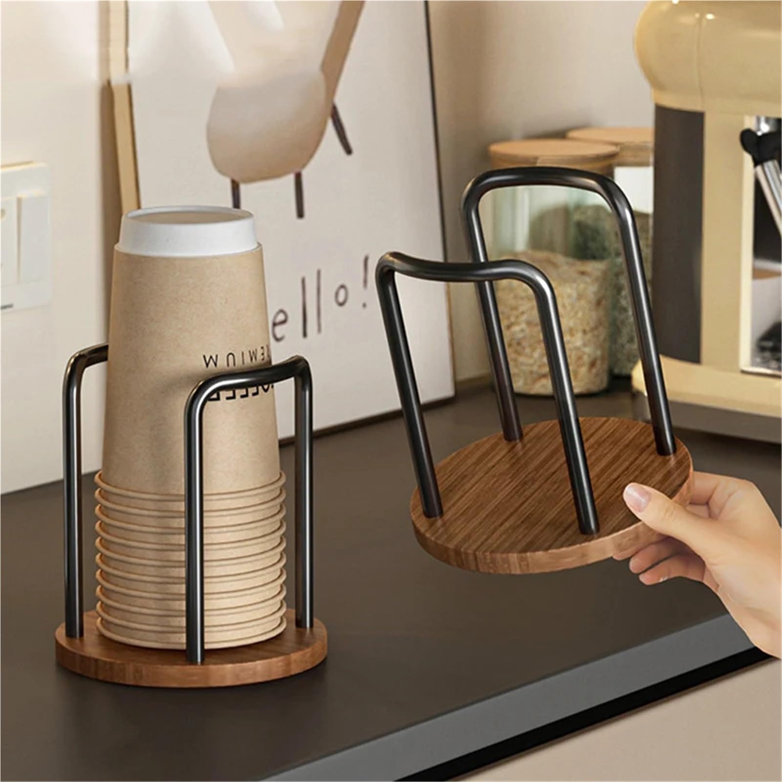 Portavasos De Madera Para Vaso De Papel