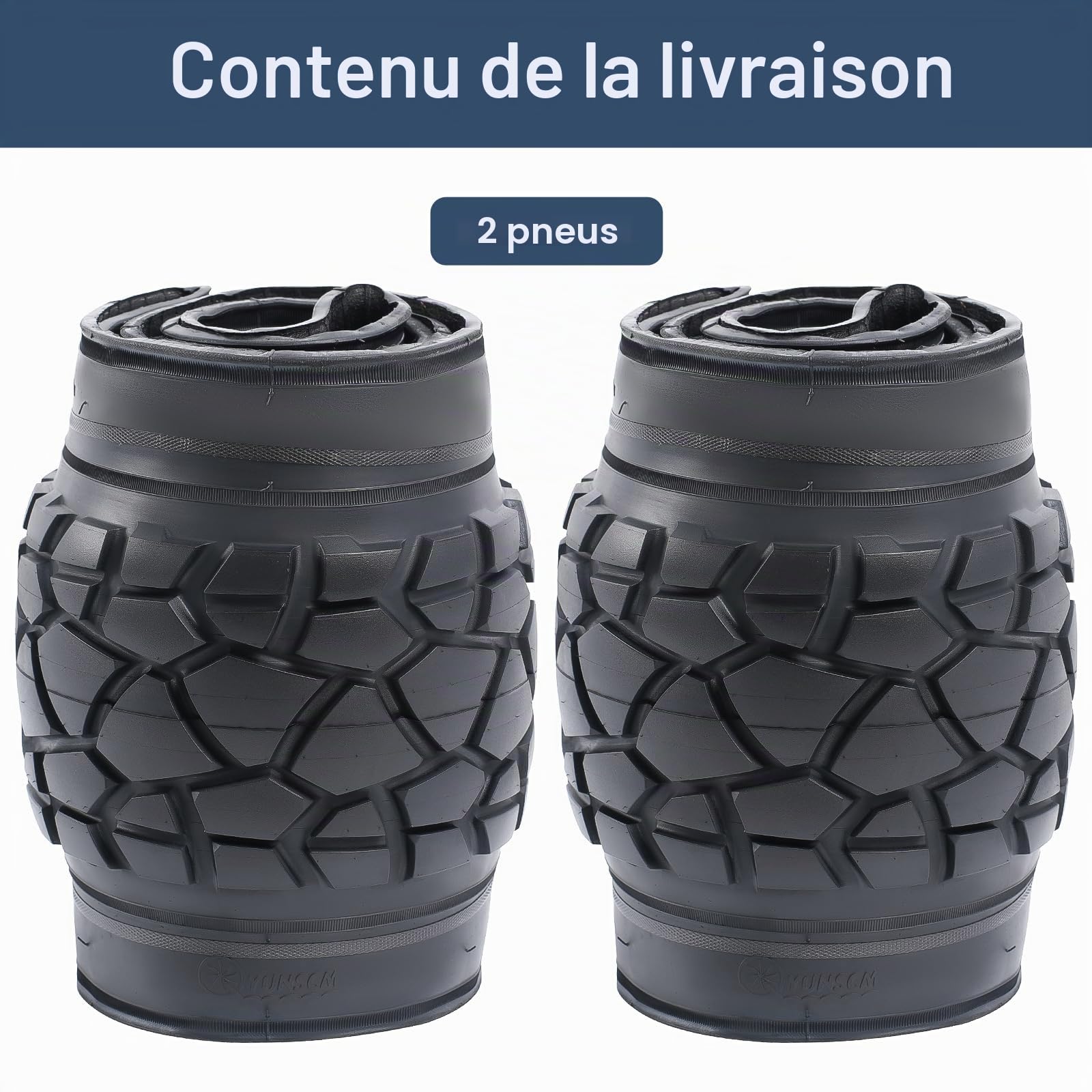 YUNSCM 2-PCS 20 Pouces 20x4.0/98-406 Fat E-Vélo pneus 20Pouces Fat pneus Compatible with Electric Vélo 20x4.0 20X4 All-Terrain Directional Tread Bike pneus (Y-1327)