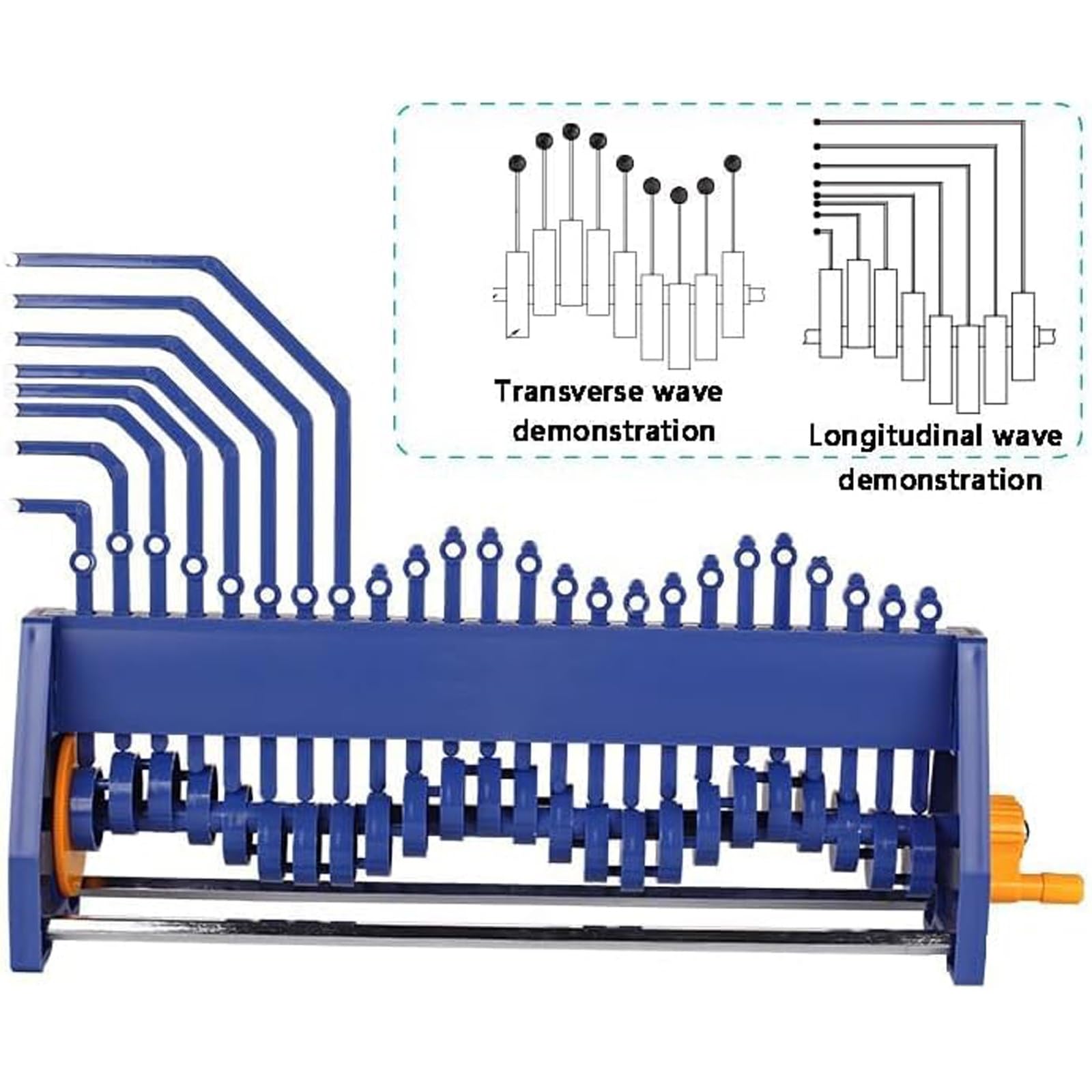 Handgekröpfter Wellendemonstrator für Physik-Unterricht, Längs- und Querbewegungsinstrument, Klassenzimmer, Wissenschaftsunterricht, Experimentierausrüstung