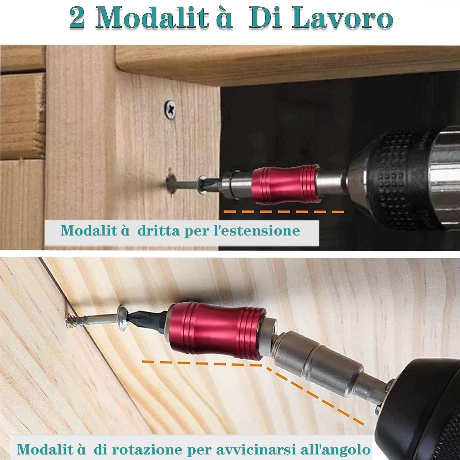 2 Portainserti Magnetici 1/4 - 92mm E 144mm Per Spazi Ristretti, Con Rotazione 20° - Foto 2