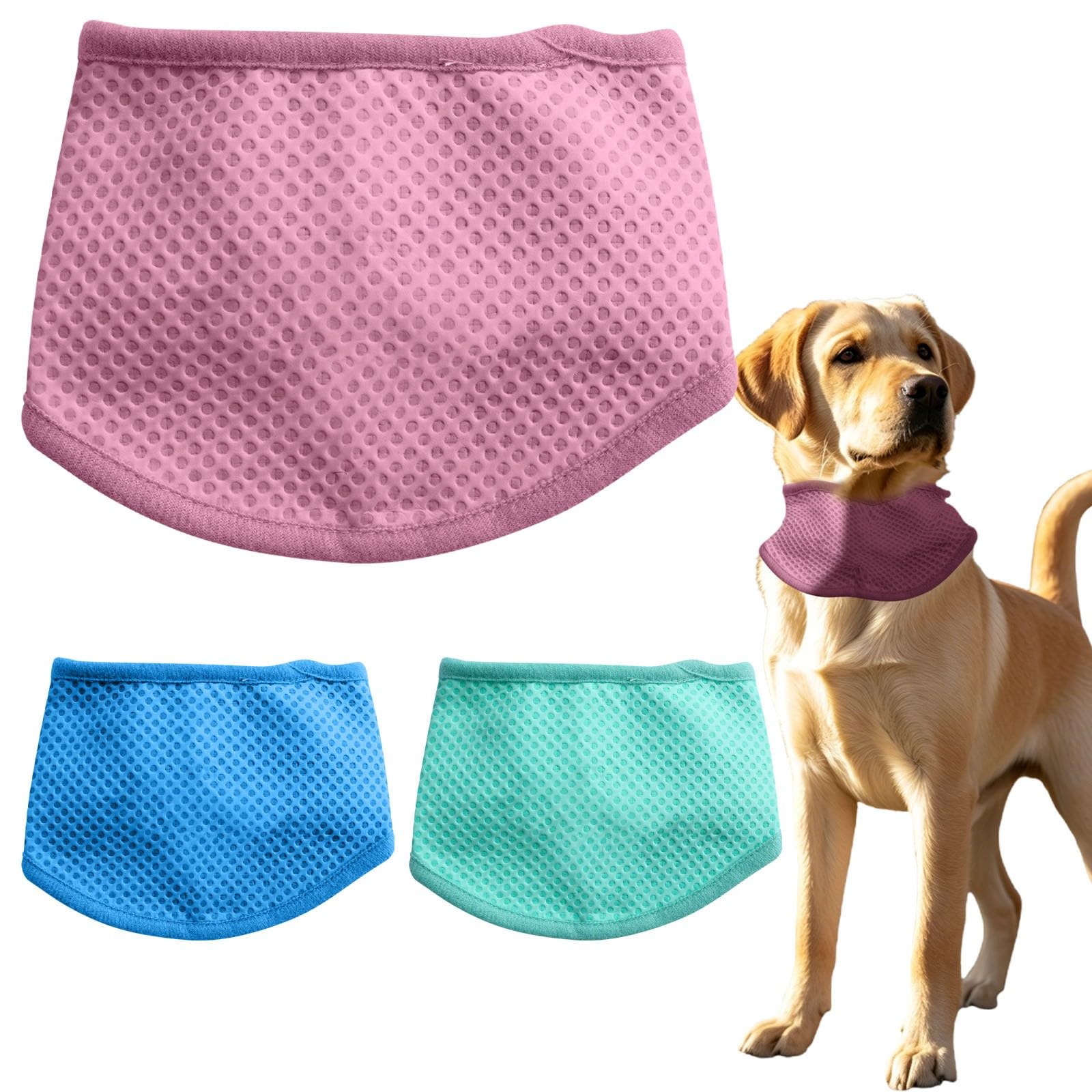 Cooling Dog Bandana,Instant Ice Lightweight Breathable Pet Neck Wrap - Portable Reusable Cooling Scarf, Prevents Pet Overheating for Summer Daily Outdoor Use