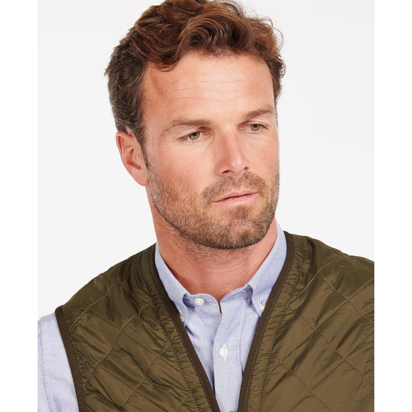 Barbour Gilet Trapuntato Uomo Verde con Zip MLI0002OL91 Verde S