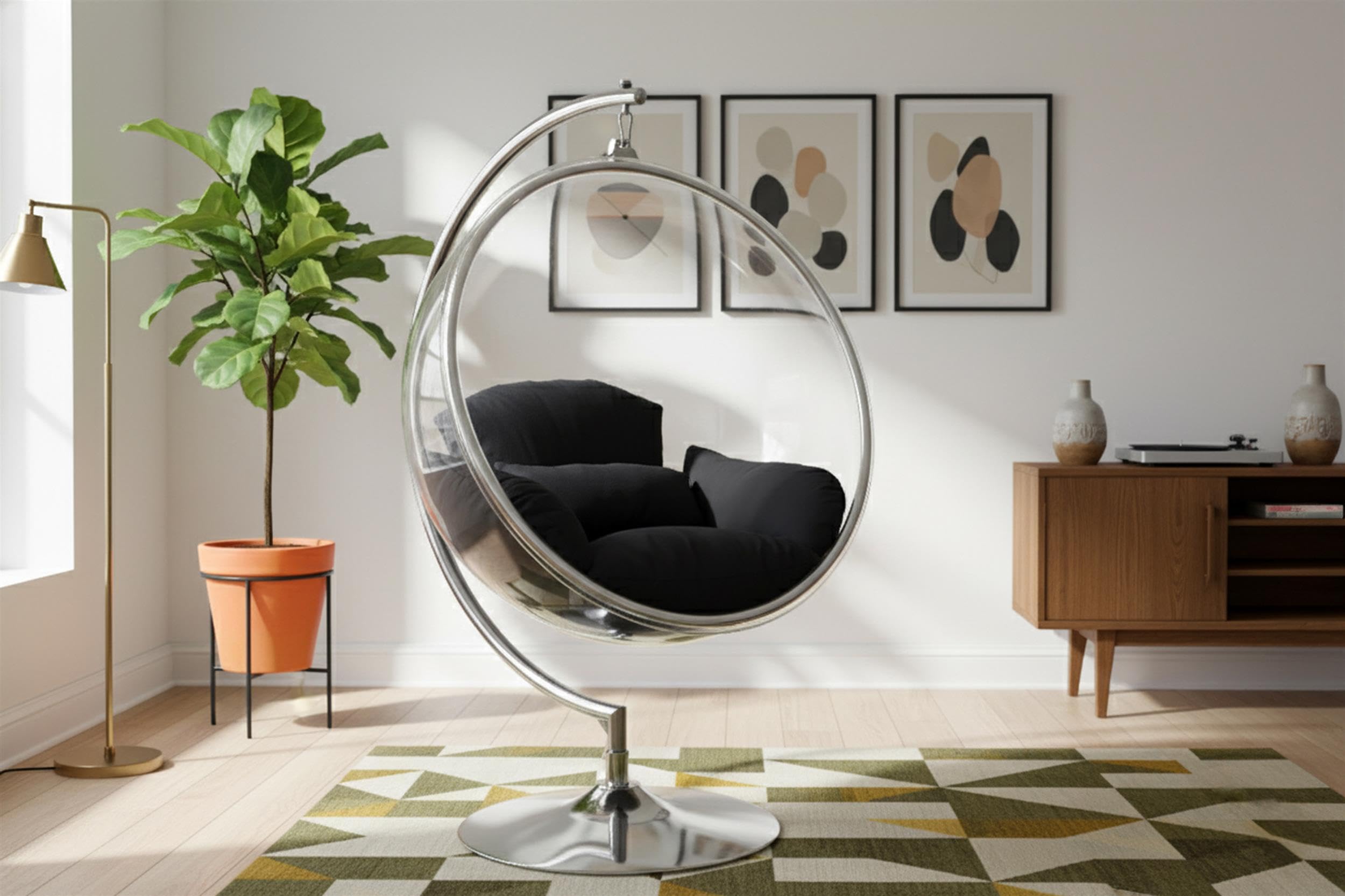 Amazon.com: Meridian Furniture 507Black Luna Collection Modern