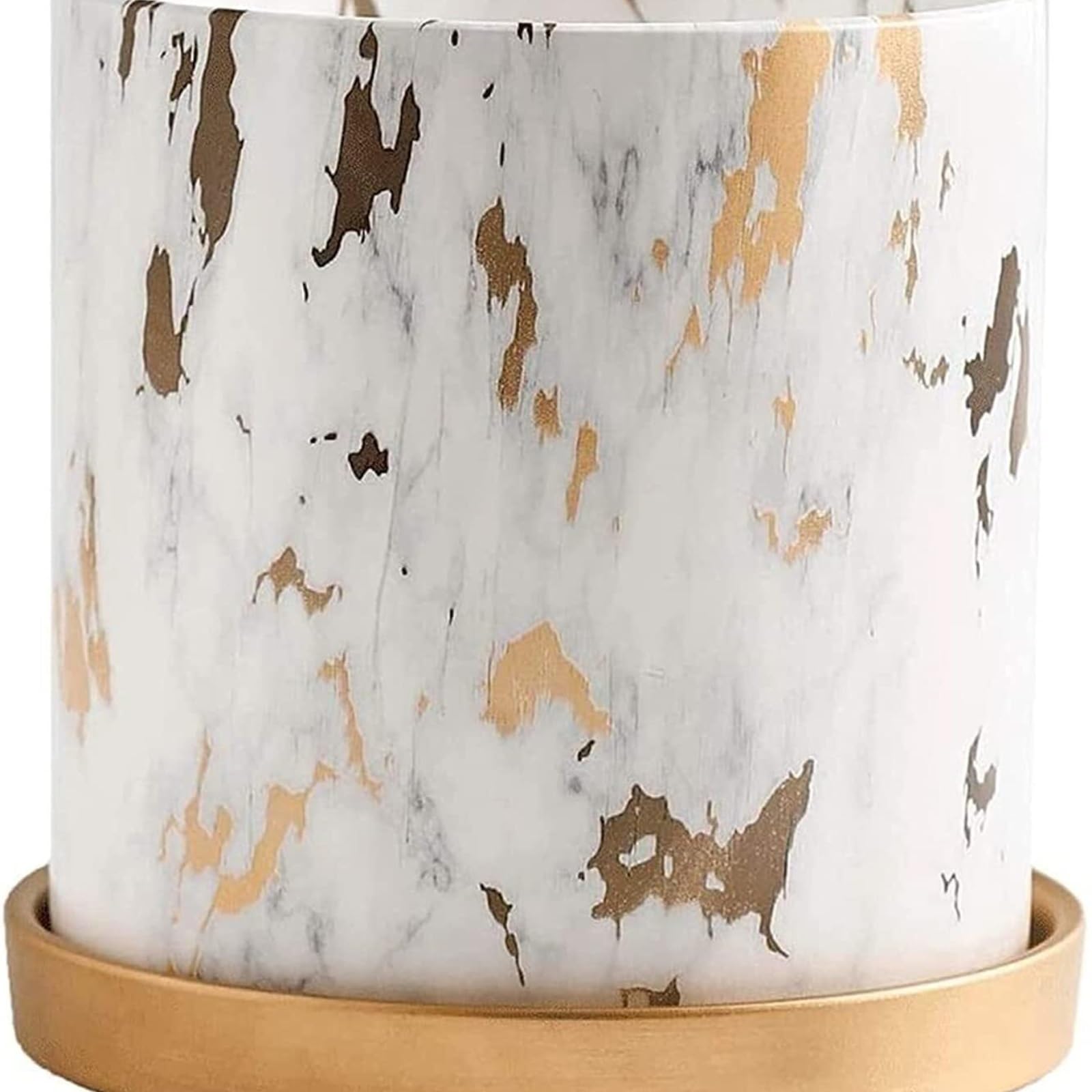 FriendshipHome Unique Planters Texture Flowerpot Gardening Pot Straight Plate for All House Plants Stands for Decor
