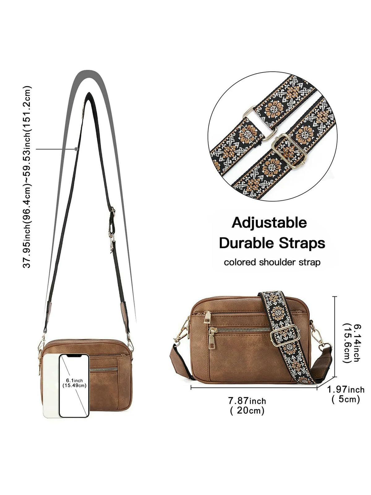 Modna damska torba crossbody z zamkiem błyskawicznym, torba na ramię ze skóry PU na co dzień, modna wszechstronna wysokiej jakości torba na codzienne dojazdy do pracy