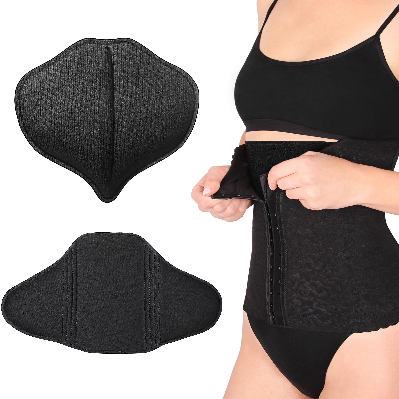 TrelaCo 2 Pcs Abdominal Compression Board AB Board Tummy Tuck Recovery Must Haves Foam Boards for Lipo Recovery Lipo Foam Back Board Abdominal Board for BBL &amp; Liposuction Recovery, 2 Styles