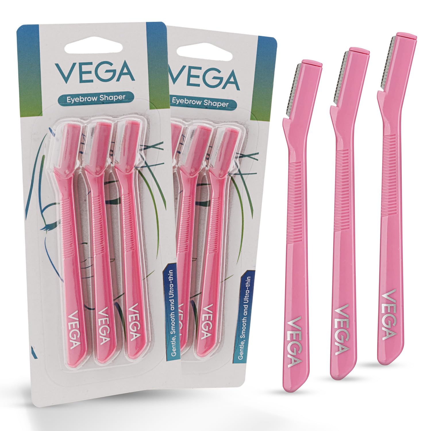Vega Face Razor, Eyebrow Shaper for Women – 6 pcs Reusable Face Razor, Painless Facial Hair Removal, Razor for Face, Eyebrows, Upper Lips, Chin, Side Locks and Forehead, (VC2ESS-01) (B0876GY9CX) Amazon Price History, Amazon Price Tracker