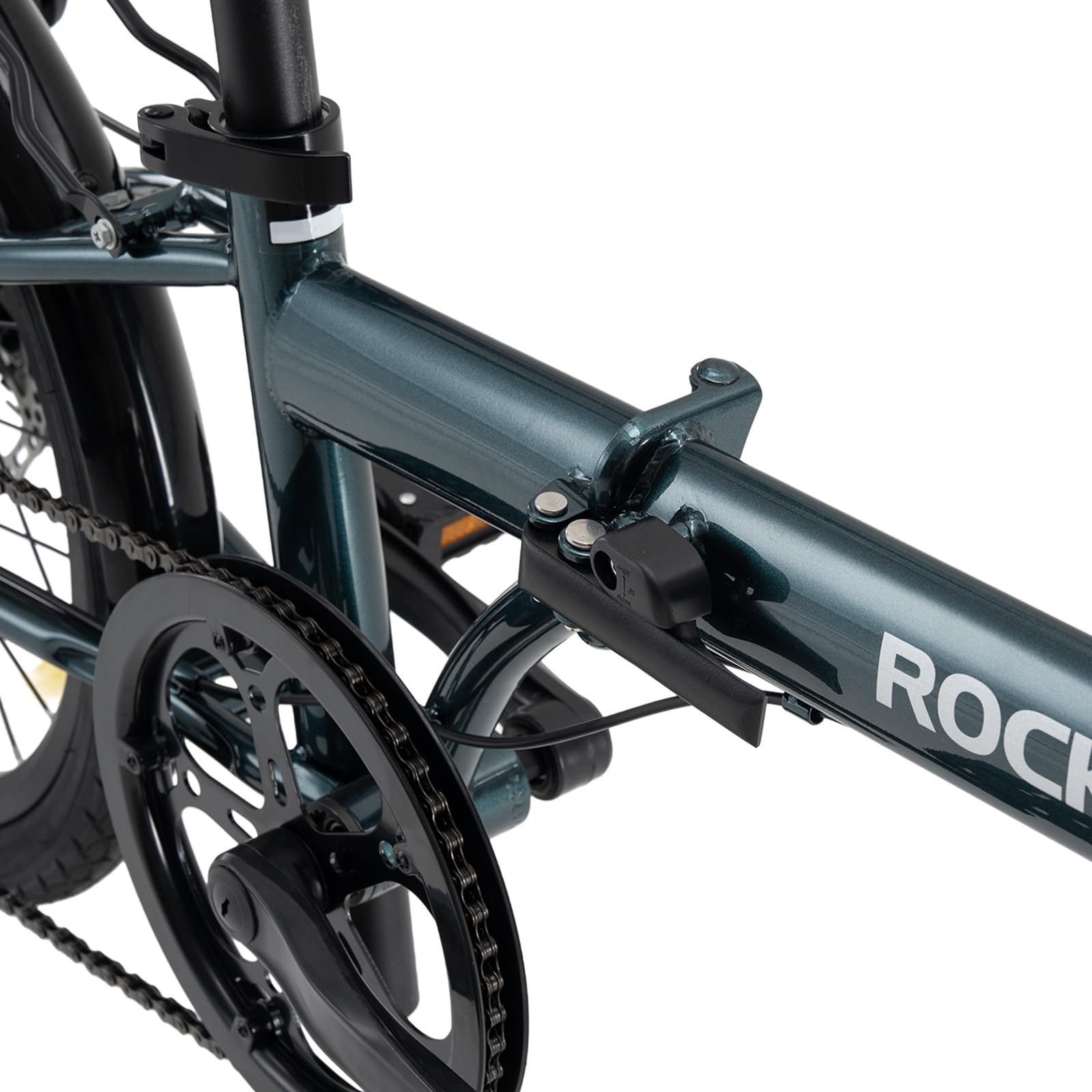 ROCKBROS SKN Bicicletta Pieghevole 20 Pollici, Telaio in Acciaio, 7 Marce, Freno a Disco, Parafango e Portapacchi, Ideale per Commuting, Casa e Viaggi