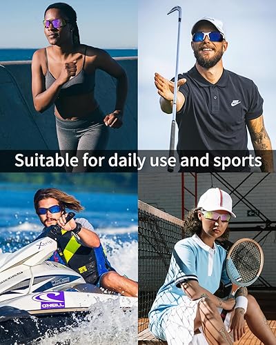 Miniatura 4 de Gafas de sol deportivas polarizadas para hombres y mujeres, jóvenes, béisbol, correr, ciclismo, conducción, pesca, tenis, golf, motor TAC UV400 TR90