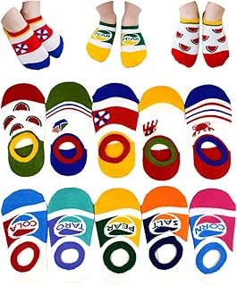 10 Pack Baby No Show Socks Toddler Low Cut Cotton Soft Ankle Socks for Boys Girls 1-3 Years