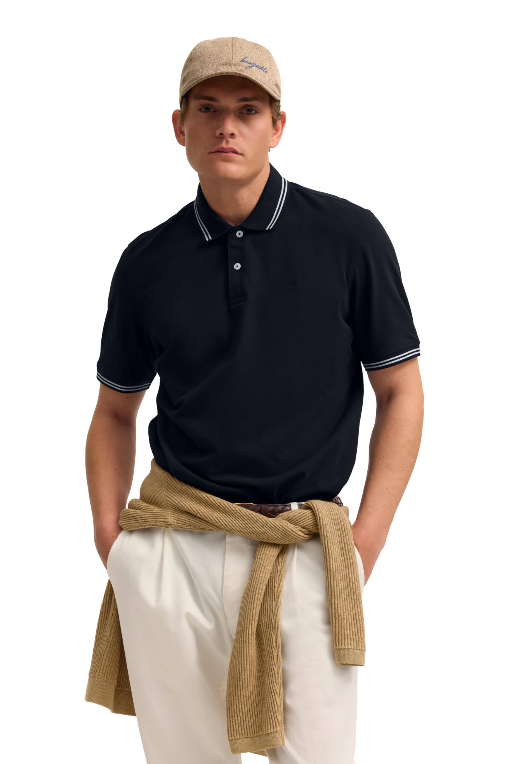 bugatti Herren Poloshirt 8150-15001E | Modern Fit aus reiner Baumwolle