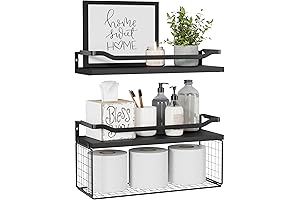 WOPITUES Floating Shelf with Basket