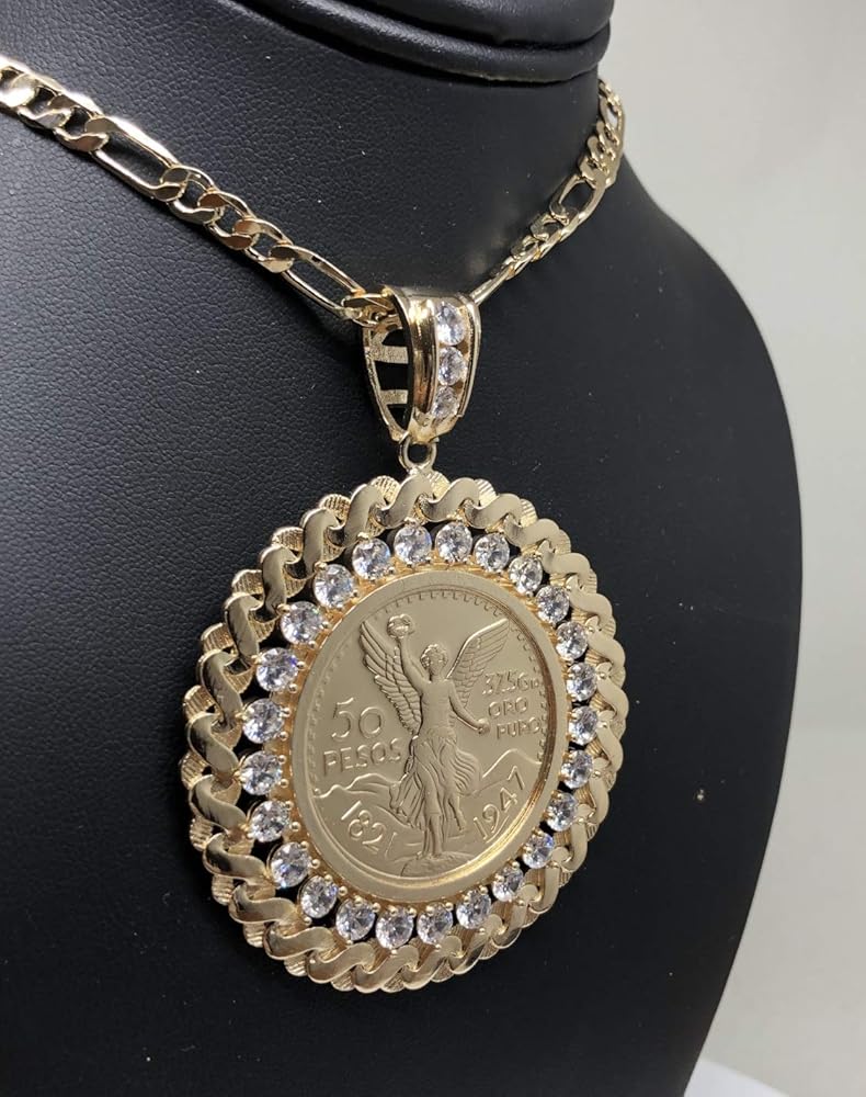 Fran & Co. Gold Plated Coin Luxury Centenario Mexicano
