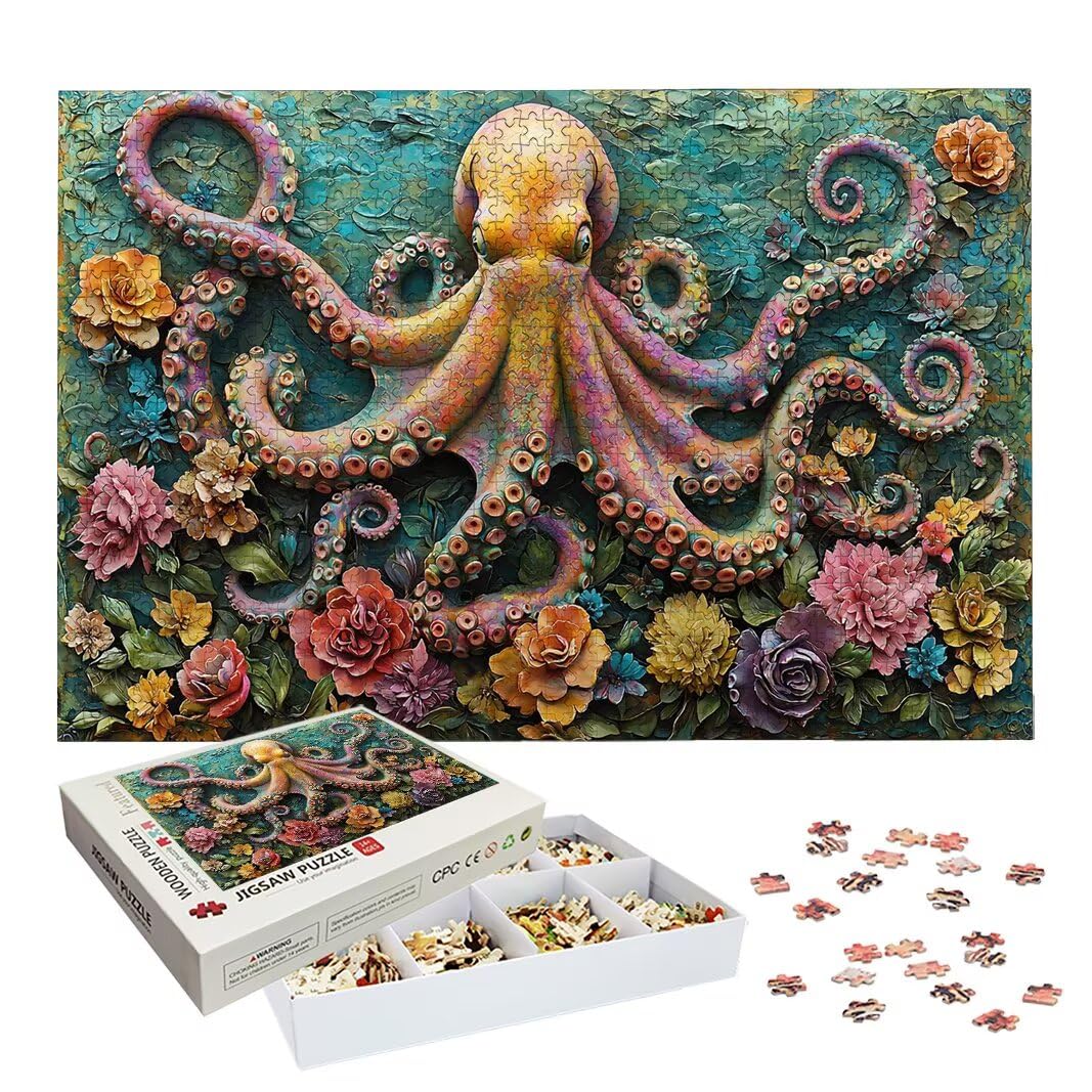 Puzzle dla dorosłych, 1500 sztuk, ośmiornica dla dorosłych -3030