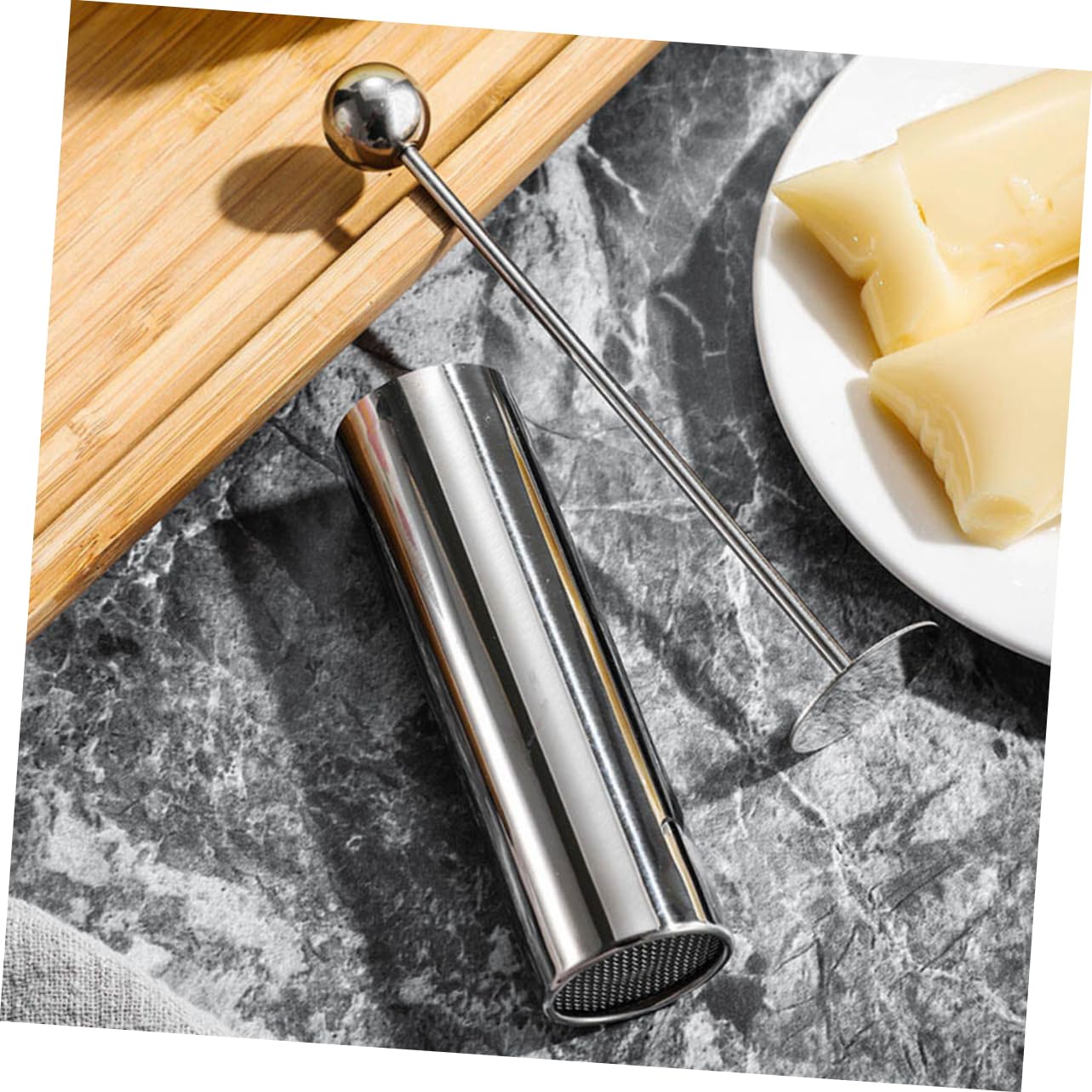 OKUMEYR 1pc Chrysanthemum Design Tofu Mould Stainless Steel Cutter for Easy Tofu Cheese Filaments