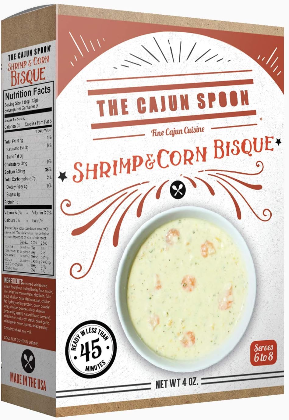 The Cajun SpoonShrimp & Corn Bisque Mix 4oz