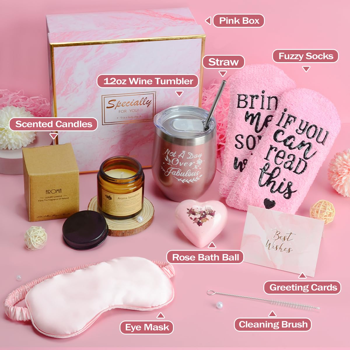 Confezione regalo originale per donna, rosa eterna, ideale per compleanno, festa della mamma, Natale, San Valentino, per mamma, amica, nonna, sorella